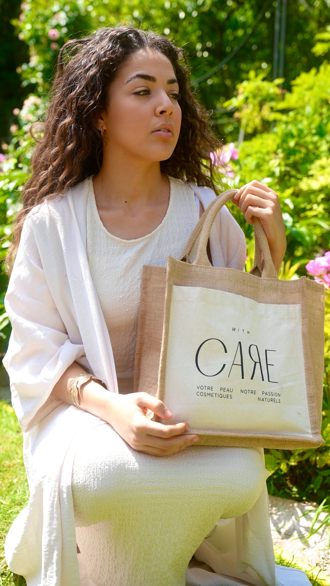 Sac en jute naturel  WITH CARE