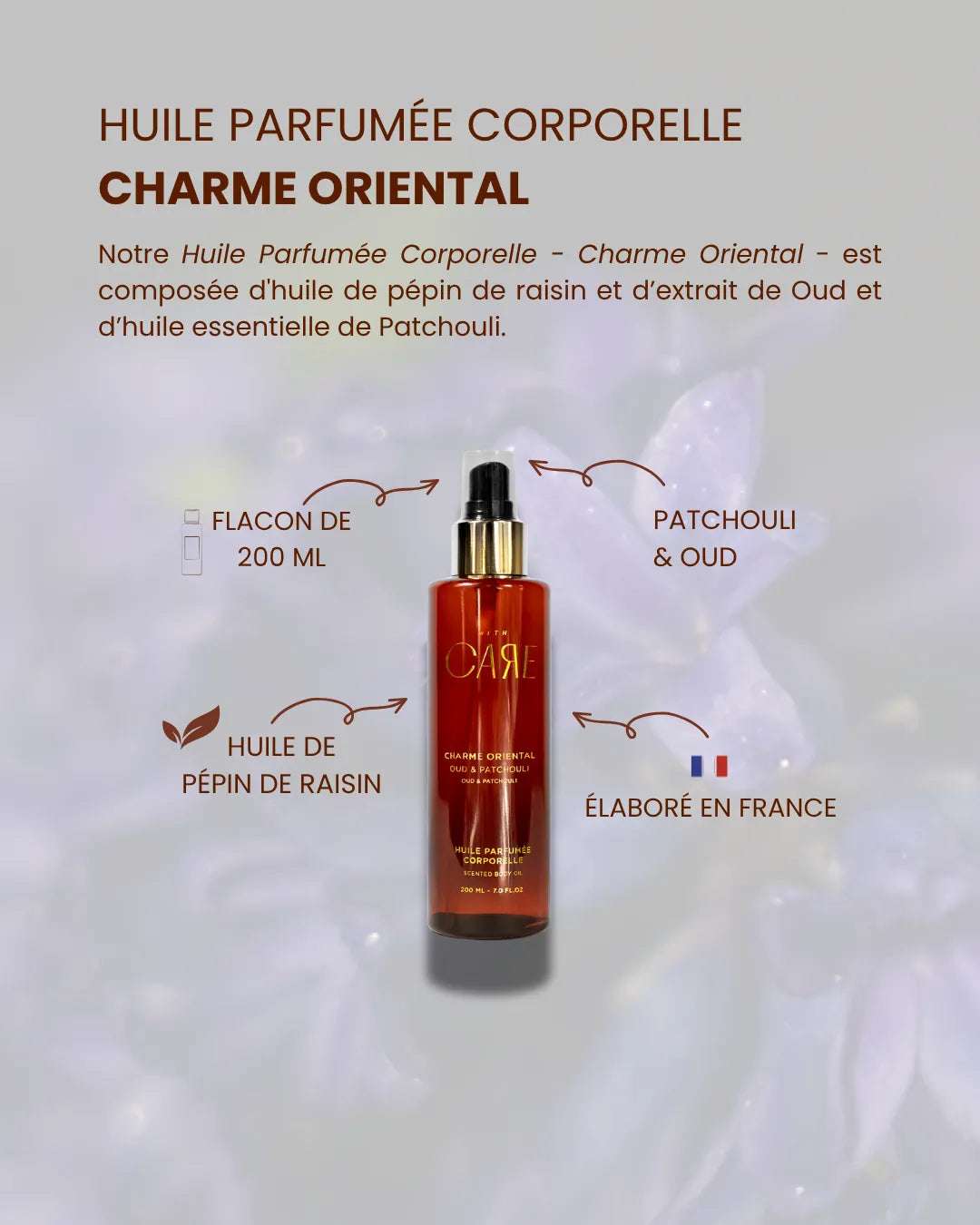 Huile corporelle Oud et Patchouli - 200mL product_type
