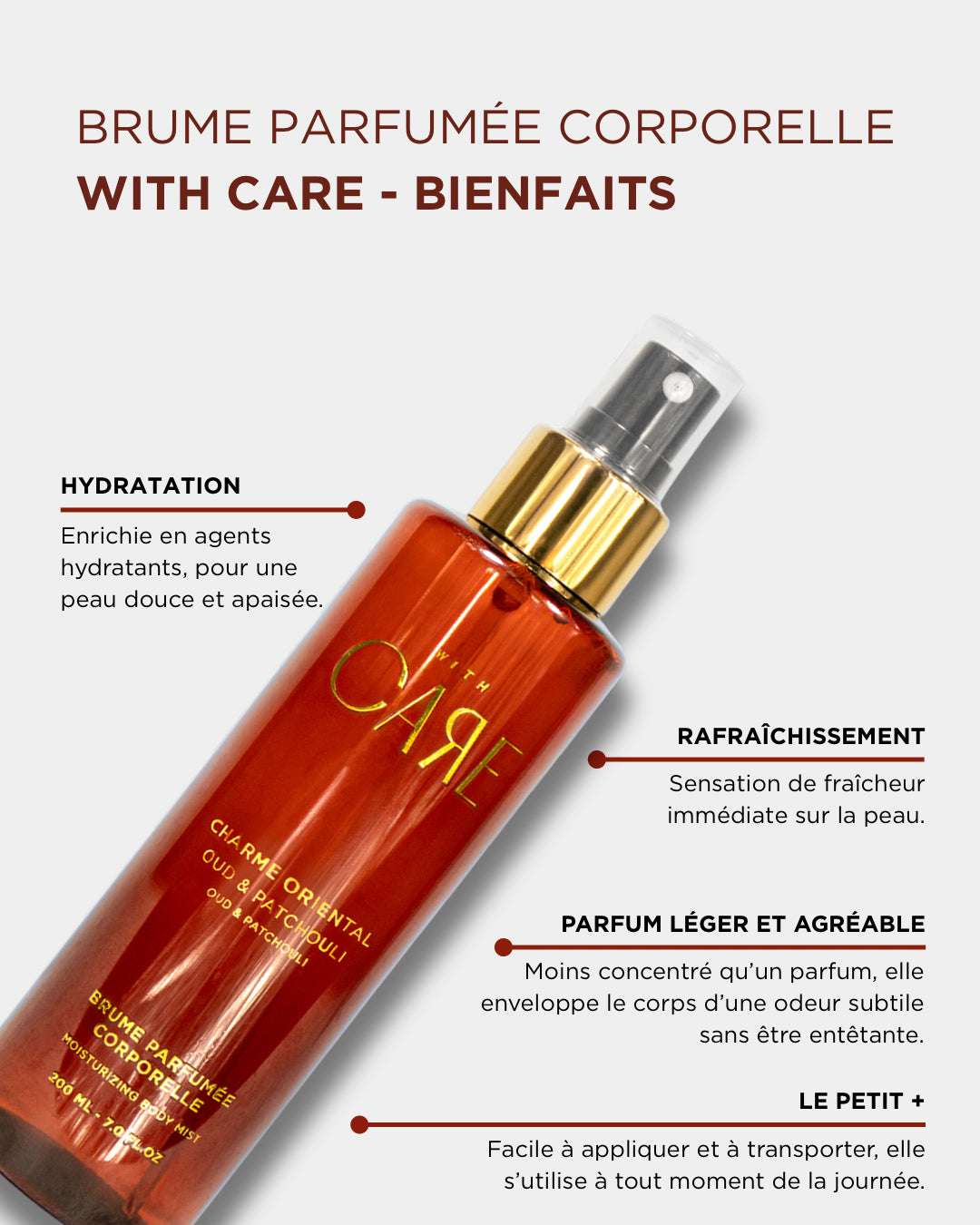 Brume hydratante Oud et Patchouli - 200mL