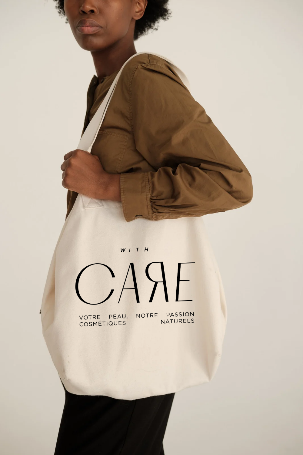 Tote Bag en coton  WITH CARE