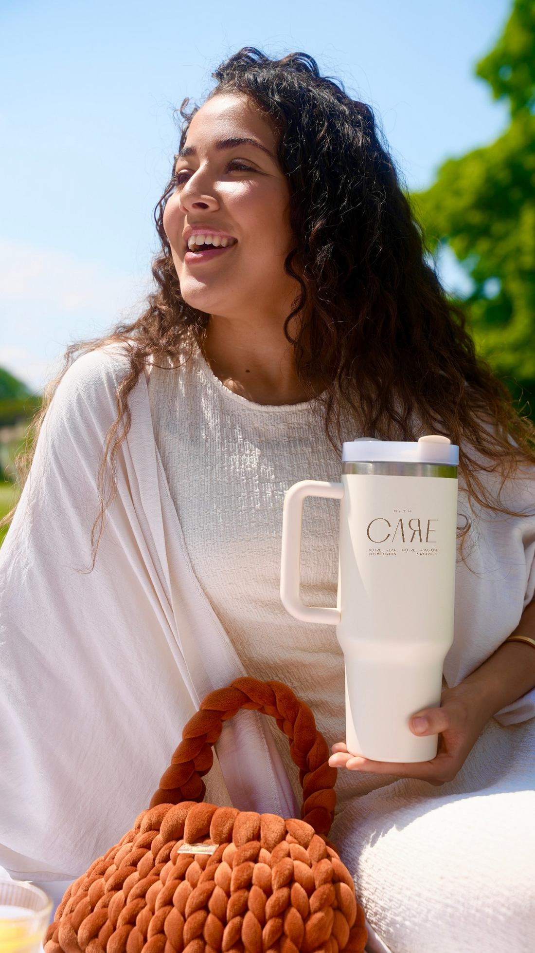 Gourde beige WITH CARE (1,18 L)